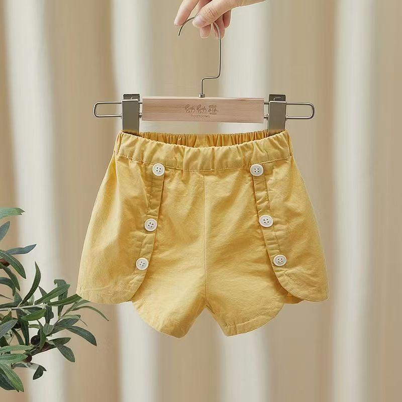 Girls' Shorts for Summer Thin Solid Color Versatile Baby Girls' Summer Outerwear Pants