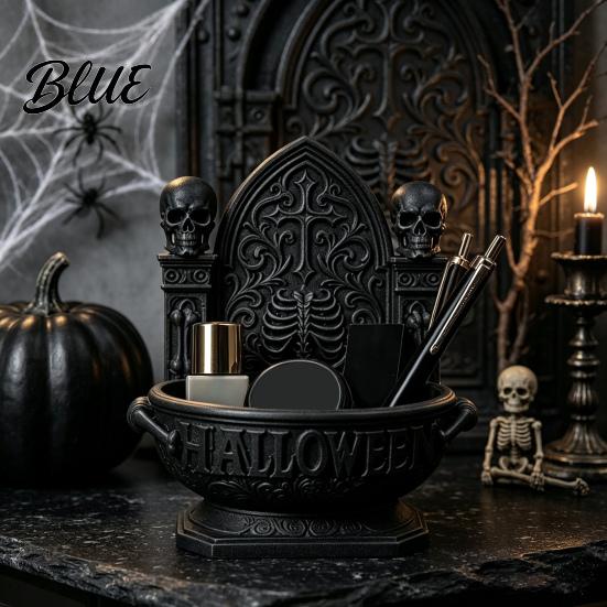 Collectibles for Trendy Toy Fans Halloween Gothic Cathedral Candy Bowl 3D Printed Spooky Dark Storage Unique Festival Supplies Dish Desktop