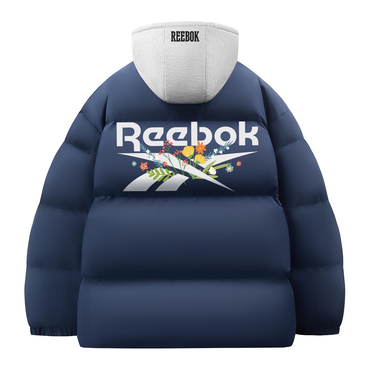 Reebok Puffer Jackets Unisex Detachable Hood