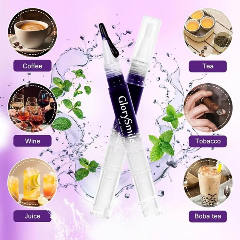 Magical Purple Teeth Whitening Pen Freshing Breath Oral Deep Cleaning Stain Removal Dentifrice Teeth Cleaning Essence Oral Care