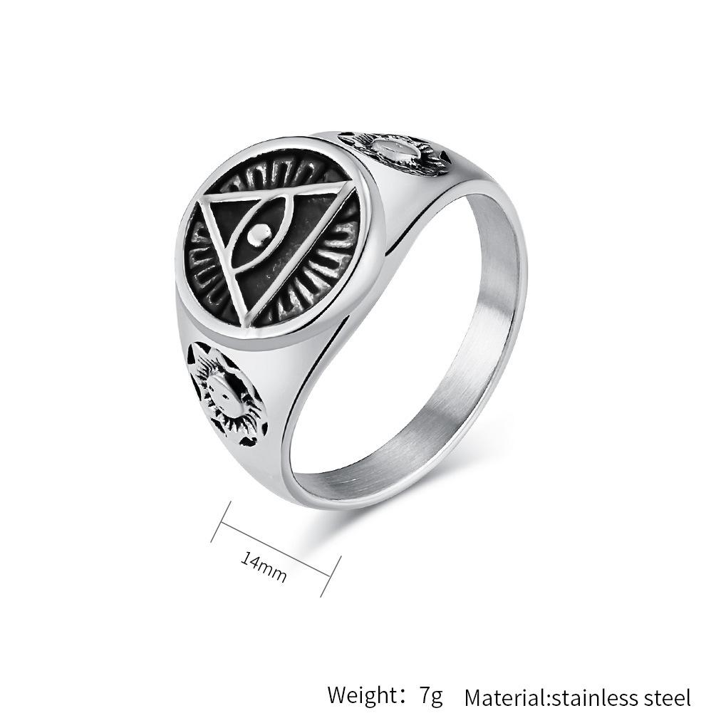 Gotischer Punk Auge des Horus Ring Vintage Herren Edelstahl Biker Schmuck Hiphop Rock Motorrad Zubehör