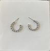 Korean Style Geometric Twisted Heart Earrings: Light Luxury Multi-Layer Niche Ear Jewelry for Women