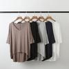 Korean Summer V-Neck Batwing Sleeve Loose Modal T-Shirt