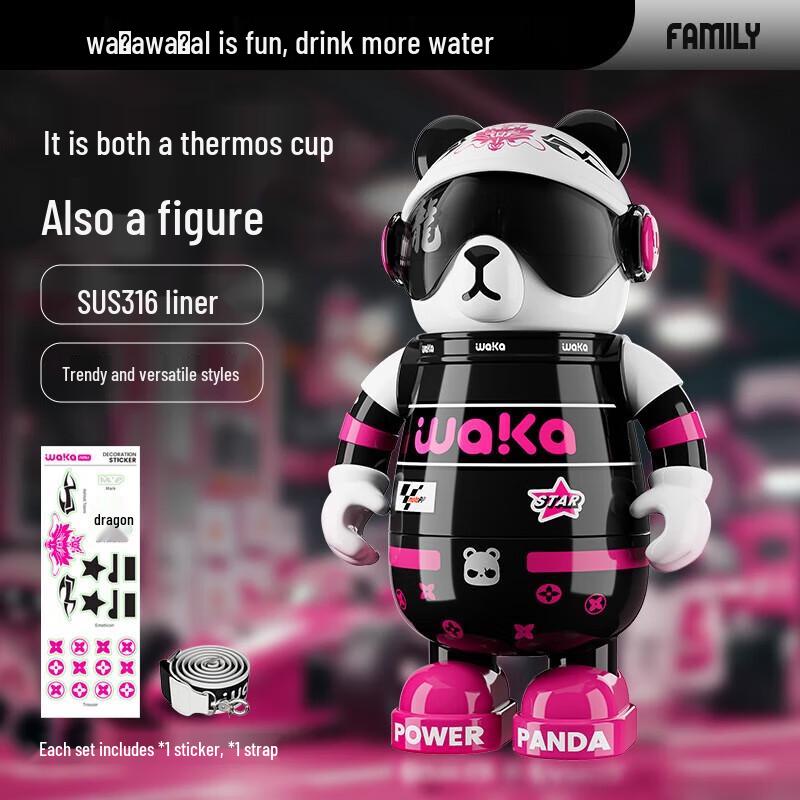 JEKO&JEKO Panda 316 Stainless Steel Insulated Straw Cup