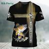 Men Shirts Graphic Tee Fish Print Short Sleeved T-shirt for Men Fish Graphic