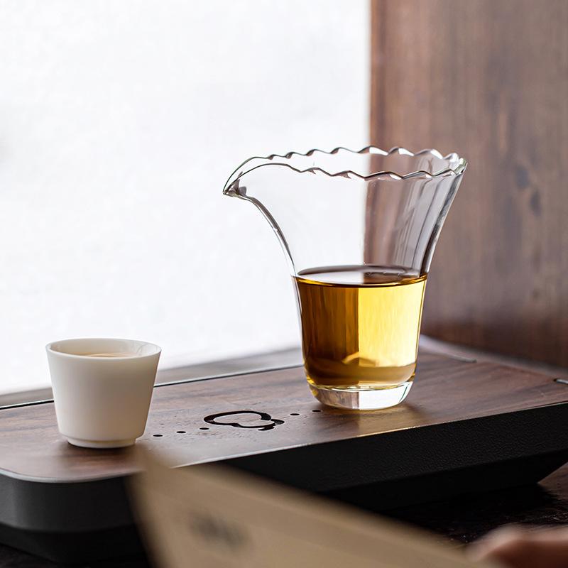 Japanese Style Glass Thickened Fair Cup Heat Resistant Chahai Tea Transparent Justice Cup Household Kung Fu Tea Set Accessories