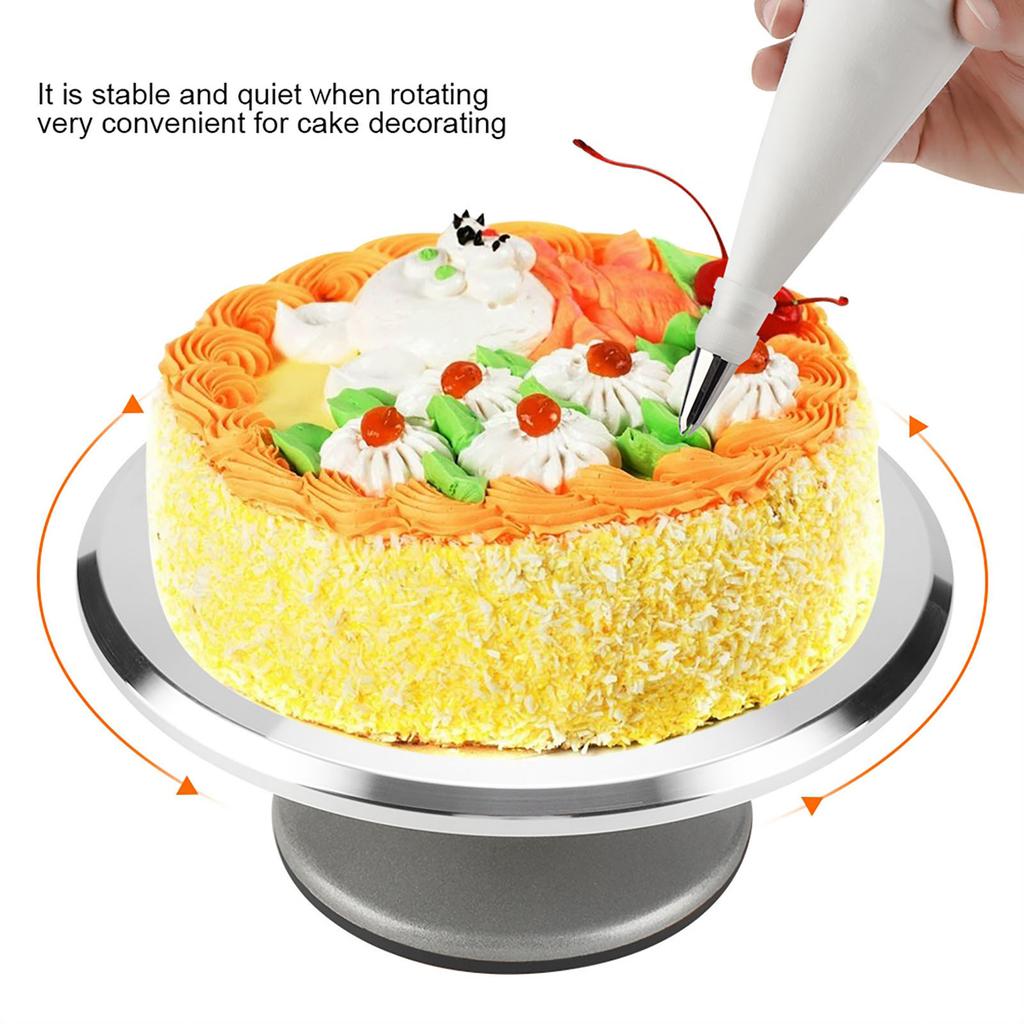 12inch Aluminum Cake Turntable Rotating Revolving Decorating Stand Pastry Baking Decor Tool