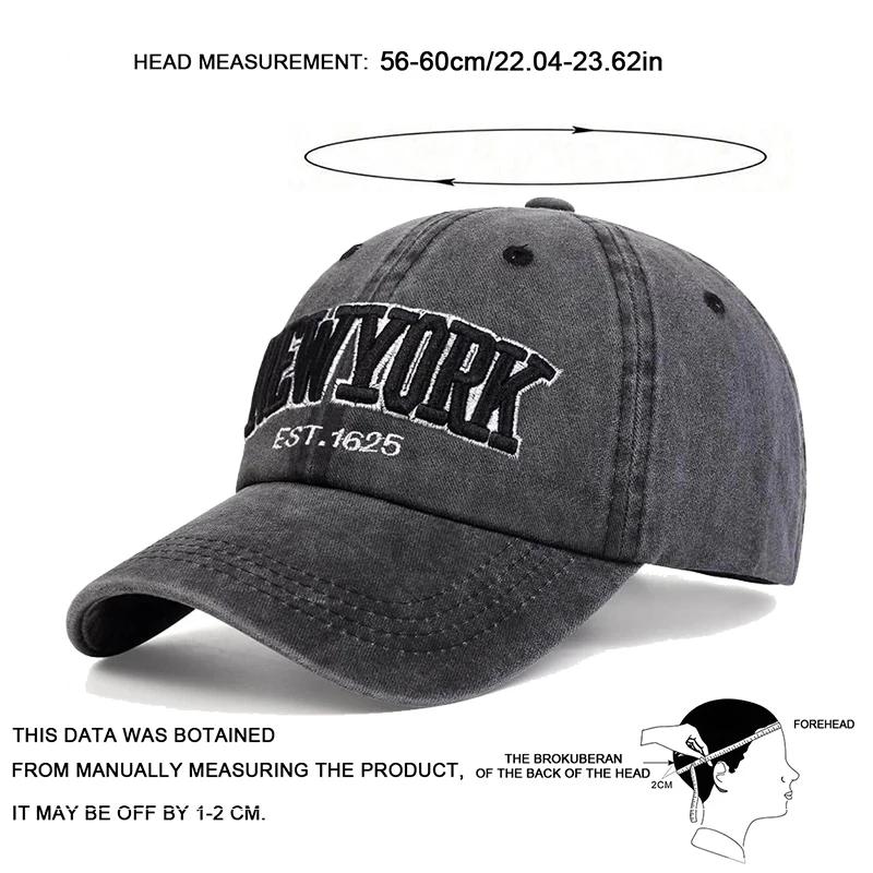 Unisex New York Embroidery Baseball Caps Spring And Autumn Outdoor Adjustable Casual Hats Sunscreen Hat Sports Golf Cap