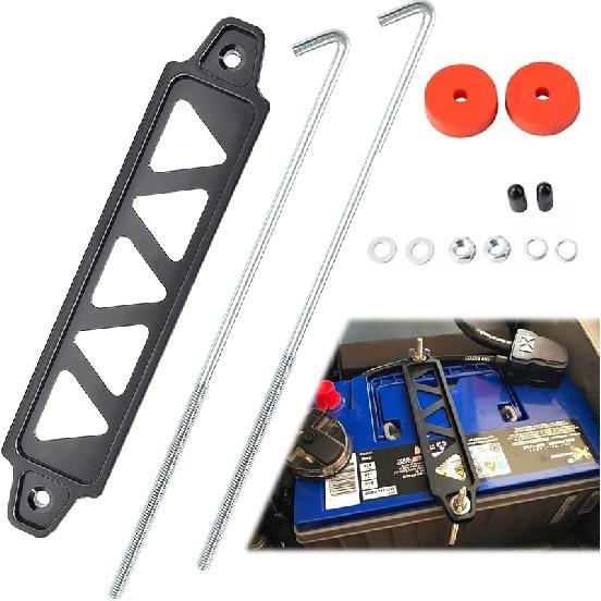 Aluminum Alloy Battery Tie Down Bracket, Hold Down Bracket Holder,Car Accessories.