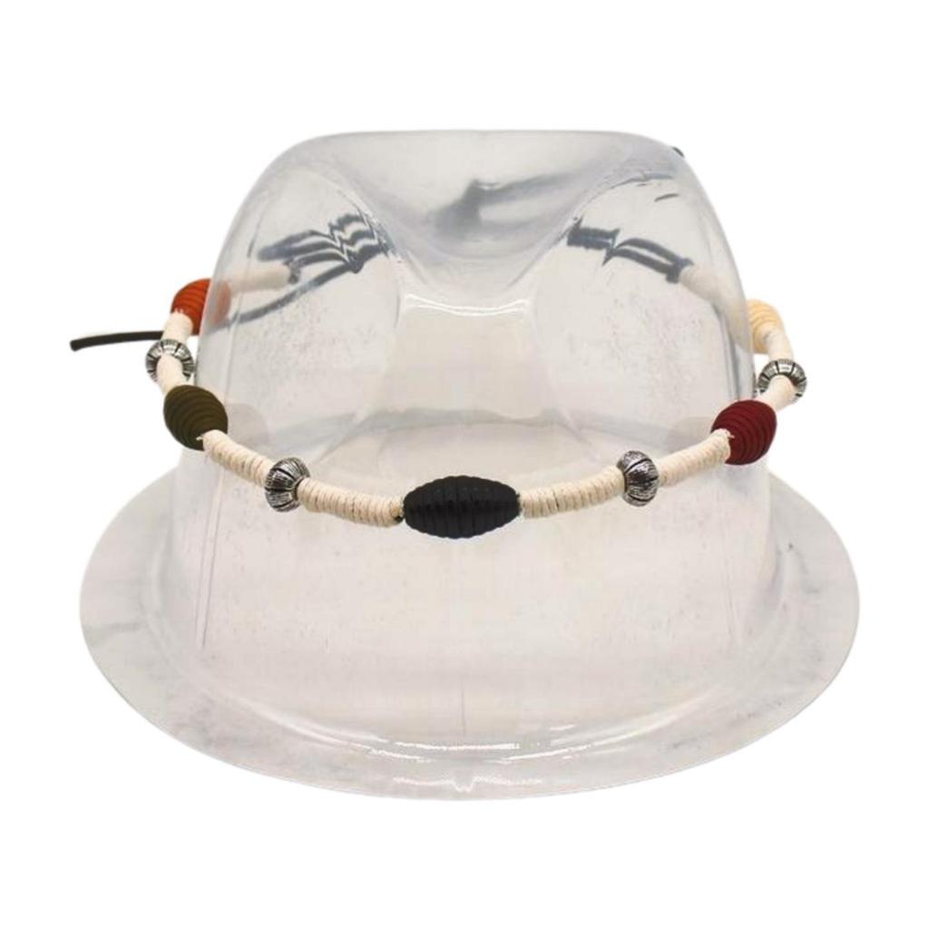 Big Brim Gold Acrylic Chain Felt Hat Solid Color Cashmere Jazz Hat French Top Hat