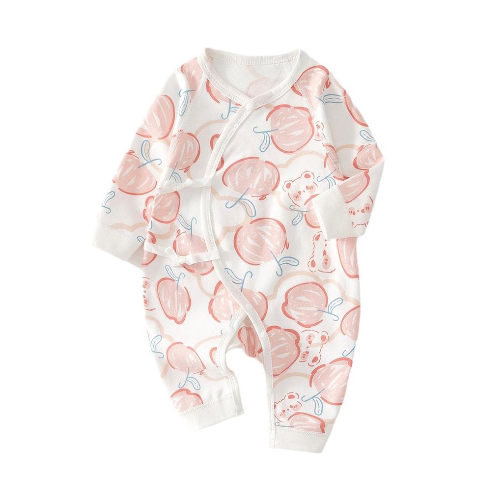 Newborn Baby Clothes Cotton Kimono Wrap Romper Seamless Butterfly Onesie Infant Soft Outfit for Girls Boys