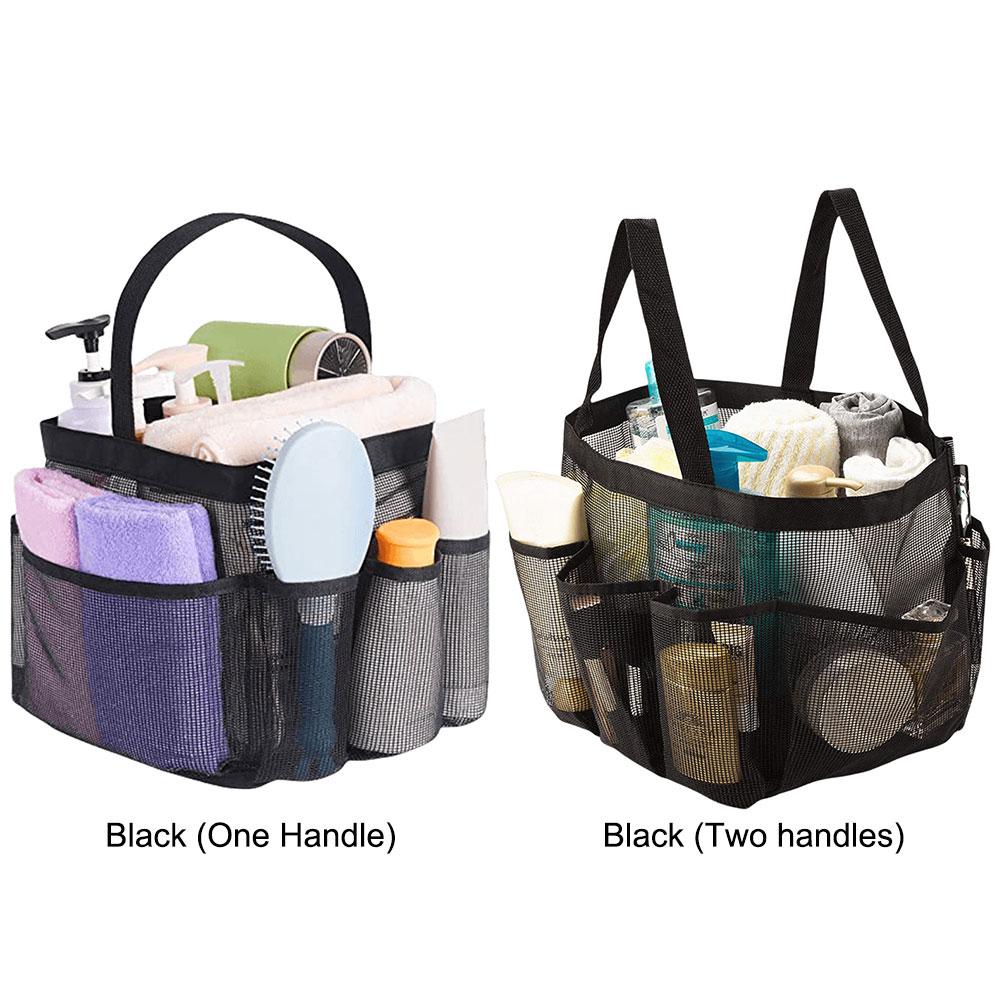Mesh Shower Caddy Portable Shower Bag Multi-pockets Shower Tote Bag Large Capacity Shower Organizer Bag for College Dorm Travel