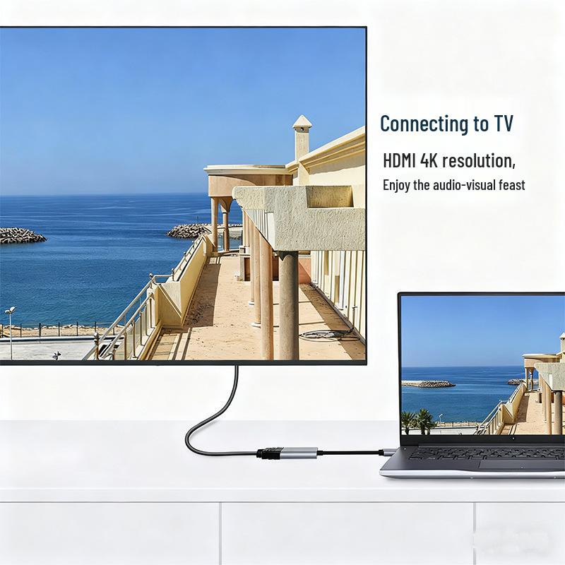 Type-C to HDTV 4K 60Hz Adapter Cable for Laptops and Projectors