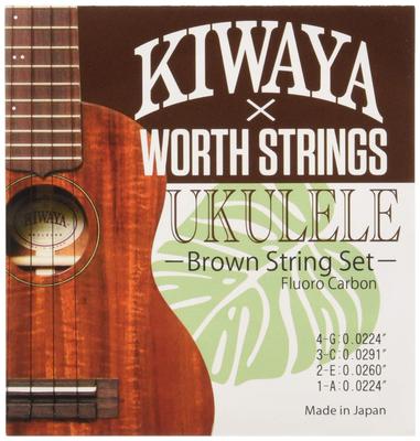 Worth K-BM Fluorocarbon String Set All Sizes Ukulele Strings Brown