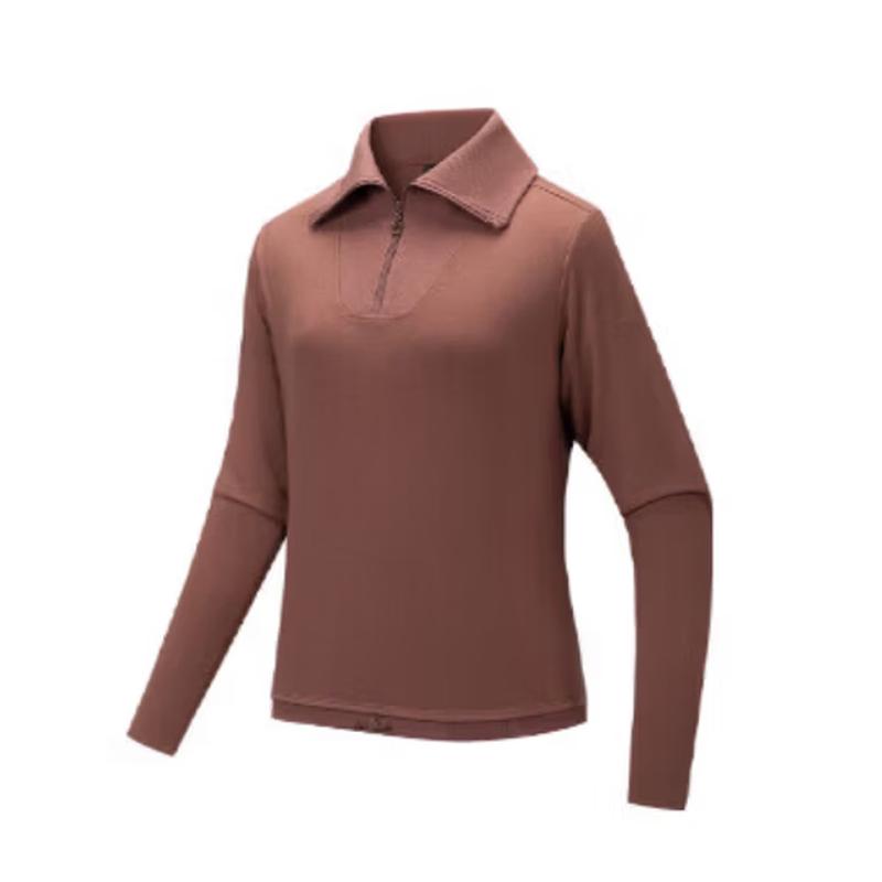 ANTA Women s Fleece-Lined Lapel Sweatshirt L