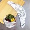 Stainless Steel Moon Shape Strainer & Drain Board for Fruits, Vegetables, and Dregs Separator