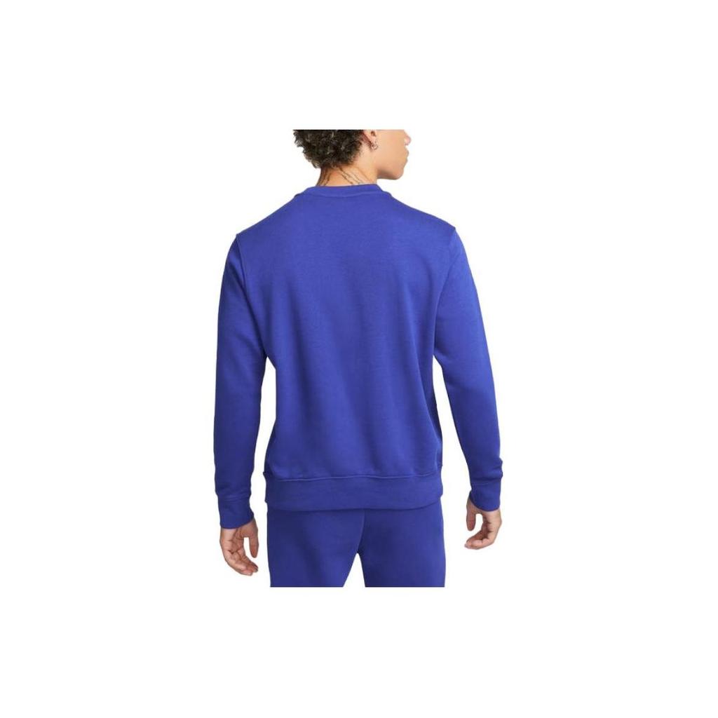 Nike Logo Print Pullover Crew Neck Sweatshirt Men Tops Deep-Royal-Blue FD1443-455