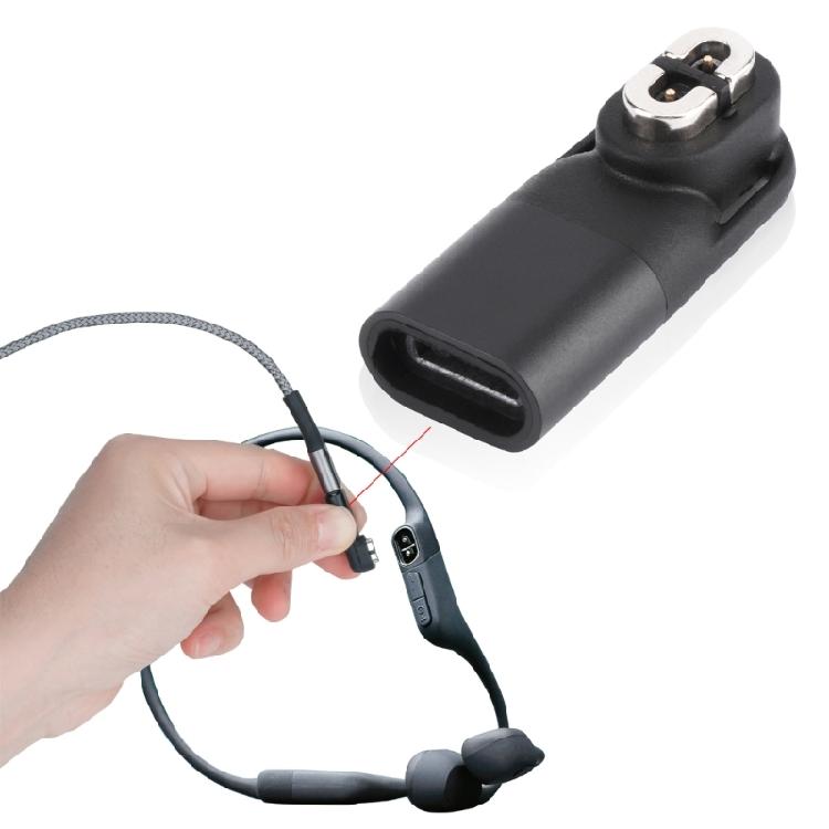 Magnetic Earphone Connector 90° Bending Headphone Adapter Lanyard Hole for AS800