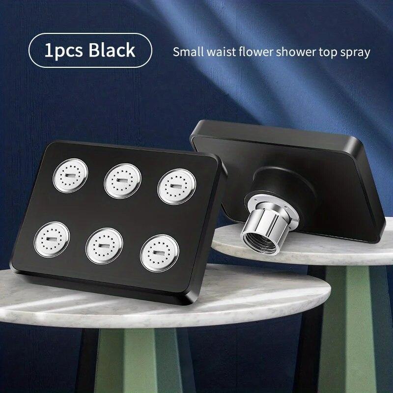 

Настенная душевая головка с суперзаряженным душем, вращающаяся верхняя струя, модернизируйте аксессуары для ванной комнаты чёрный