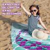 Magic Mermaid Beach Towel for Girls, Colorful Ocean Princess Art Quick-Dry Sand-Free Microfiber Bath Towel for Pool and Travel