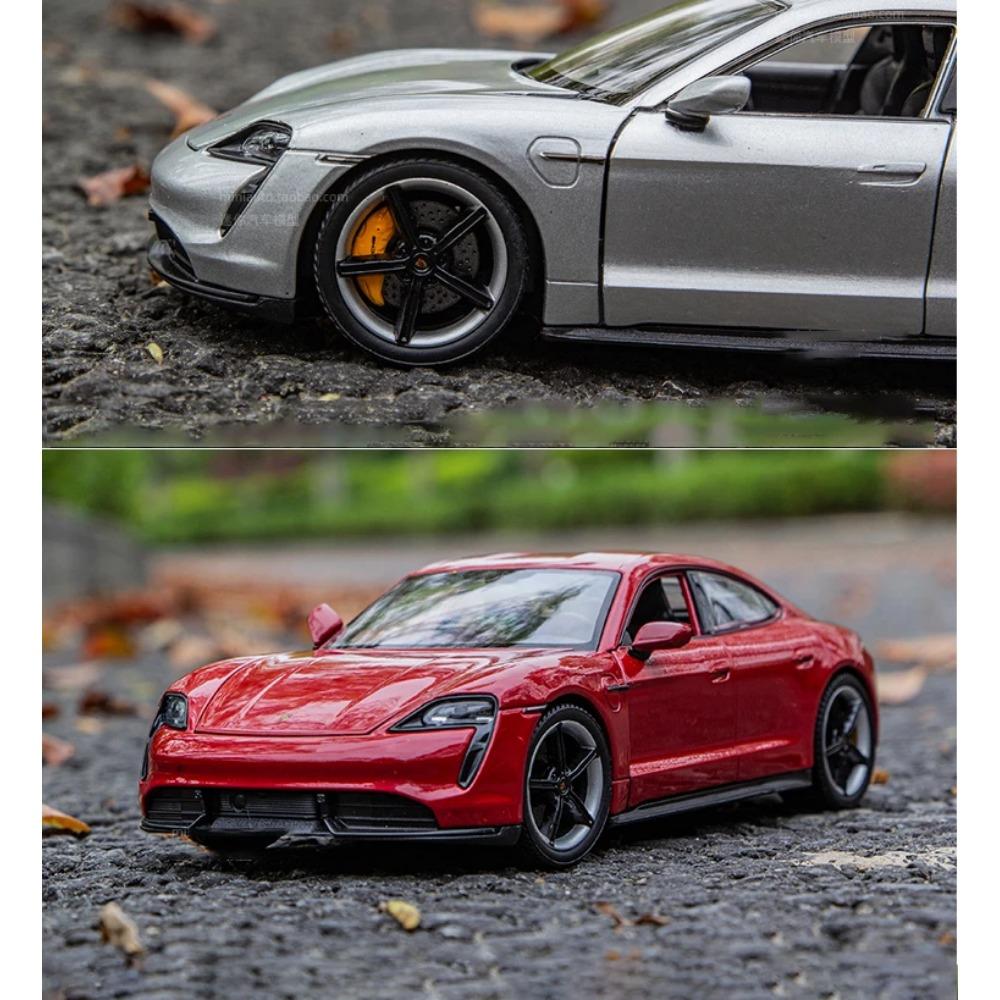 Welly 1/24 Porsche Taycan Turbo S Alloy Car Model Diecasts Metal Toy Sports Car Model High Simulation Collection Childrens Gifts