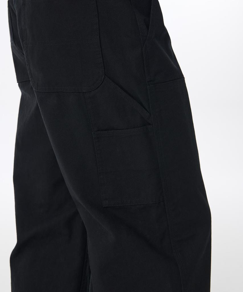 MUSINSA STANDARD Canvas Regular Fit Double Knee Carpenter Pants [Black]