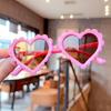 New Children Love Sunglasses Fashion Baby Sun Glasses Cute Girl Alien Peach Heart Decorative Glasses Uv400