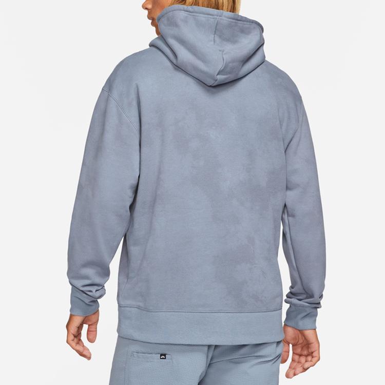 Nike Hanorac cu glugă și imprimeu cu litere pentru bărbați, hanorac gri ardezie CW7254-493