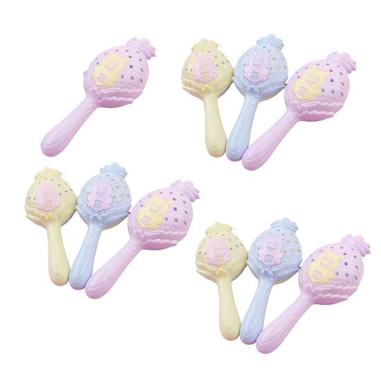 10Pcs Baby Rattle Toy Infants Hand Rattle Sensory Toy Spin Drum Shake And Rattle Toy for Newborns Early Education Sensory Development