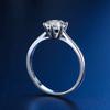 PT950 White Gold Classic Six Claws Moissanite Diamond Ring with the Same Platinum Carat Moissanite Diamond Ring Luxury Simple