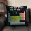 Periodic Table Chemistry Elements Cushion Cover Linen Organic Fabric DoubleSided Printing Sofa Home Decor Gift Pillow Case