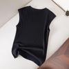Sybill She Women's Wool Blend Sleeveless Knit Top with Rhinestones