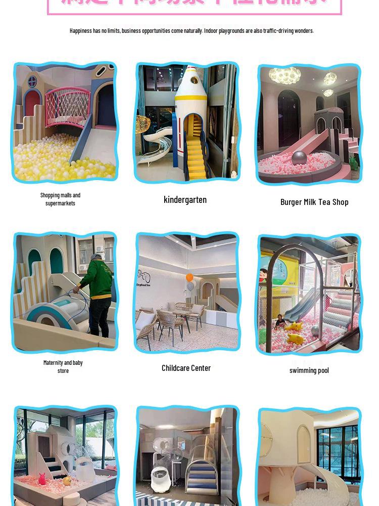 Freches Schloss Indoor-Spielplatz-Set: Rutsche, Trampolin & aufblasbare Hüpfburg für die Früherziehung