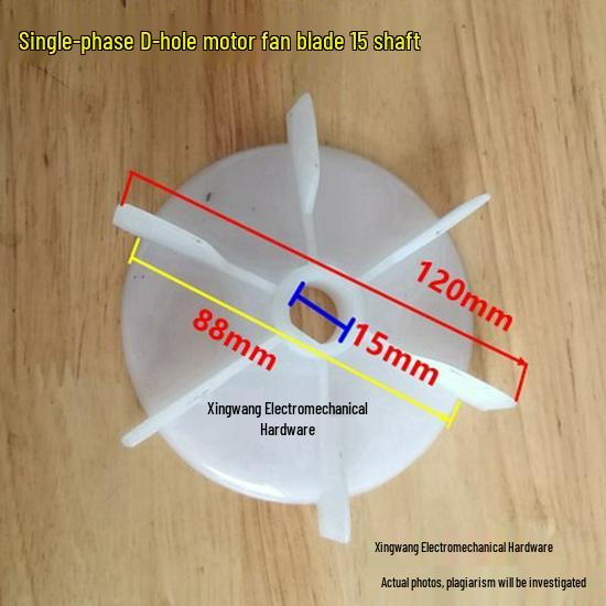 Pompa Motore Pale Ventola Monofase con Foro a D, Foro Rotondo, Dimensioni: 10-20 mm (10/12/14/15/16/17/18/20MM)