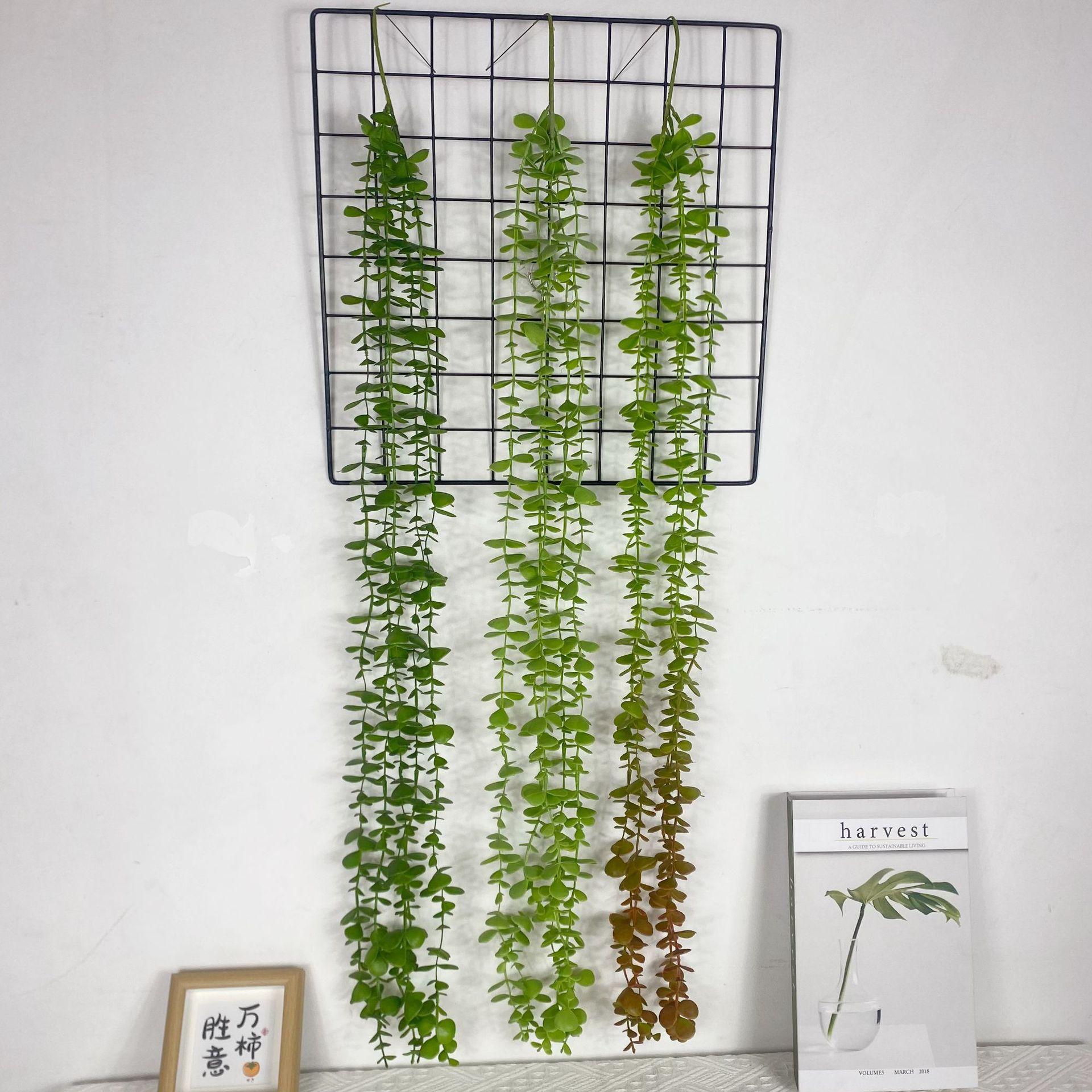 

Растение-имитация, эвкалипт с пятью ветками, зеленое растение с эффектом распыления, настенное озеленение, потолочное украшение, ротанг в форме денежного листа темно-зеленого