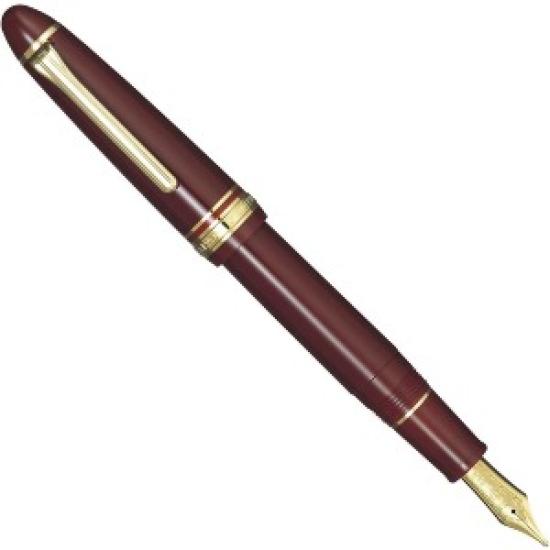 Sailor 1911 Gold Profit Large 21K LEFTY Fountain Pen Maroon MF Nib 11-2023-332