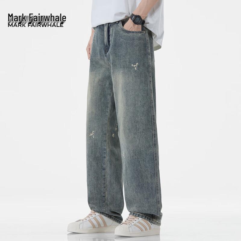 

Мужские джинсы прямого кроя Mark Fairwhale свободного покроя с эффектом потертости 36