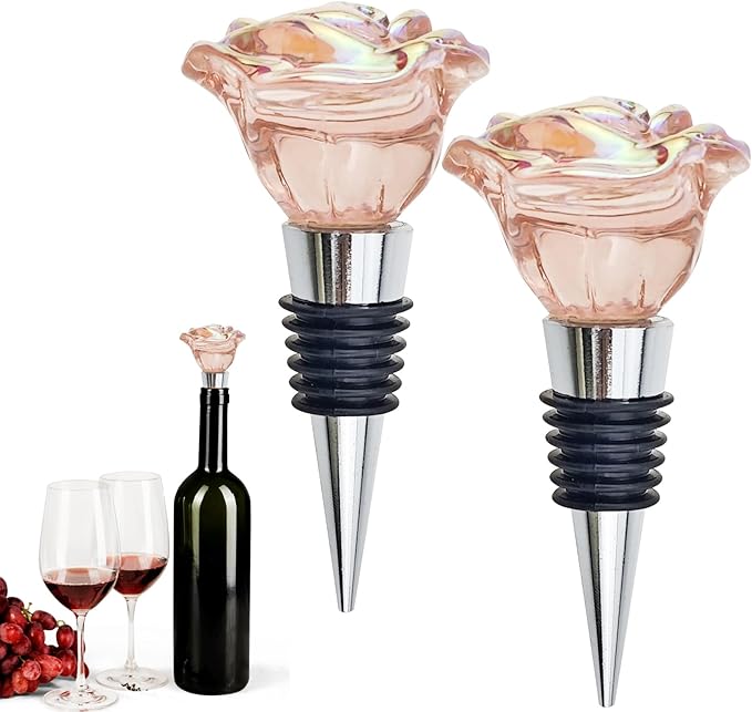 Rose Wine Saver Stopper: Reusable, Fresh-Keeping, Great Gift for Wine Lovers & Wedding Favors