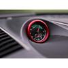 Dashboard Center Clock Surrounding Compass Cover Aluminum Ring Emblem Sticker for Porsche 911 718 Cayenne Macan Panamera, etc.(Red)