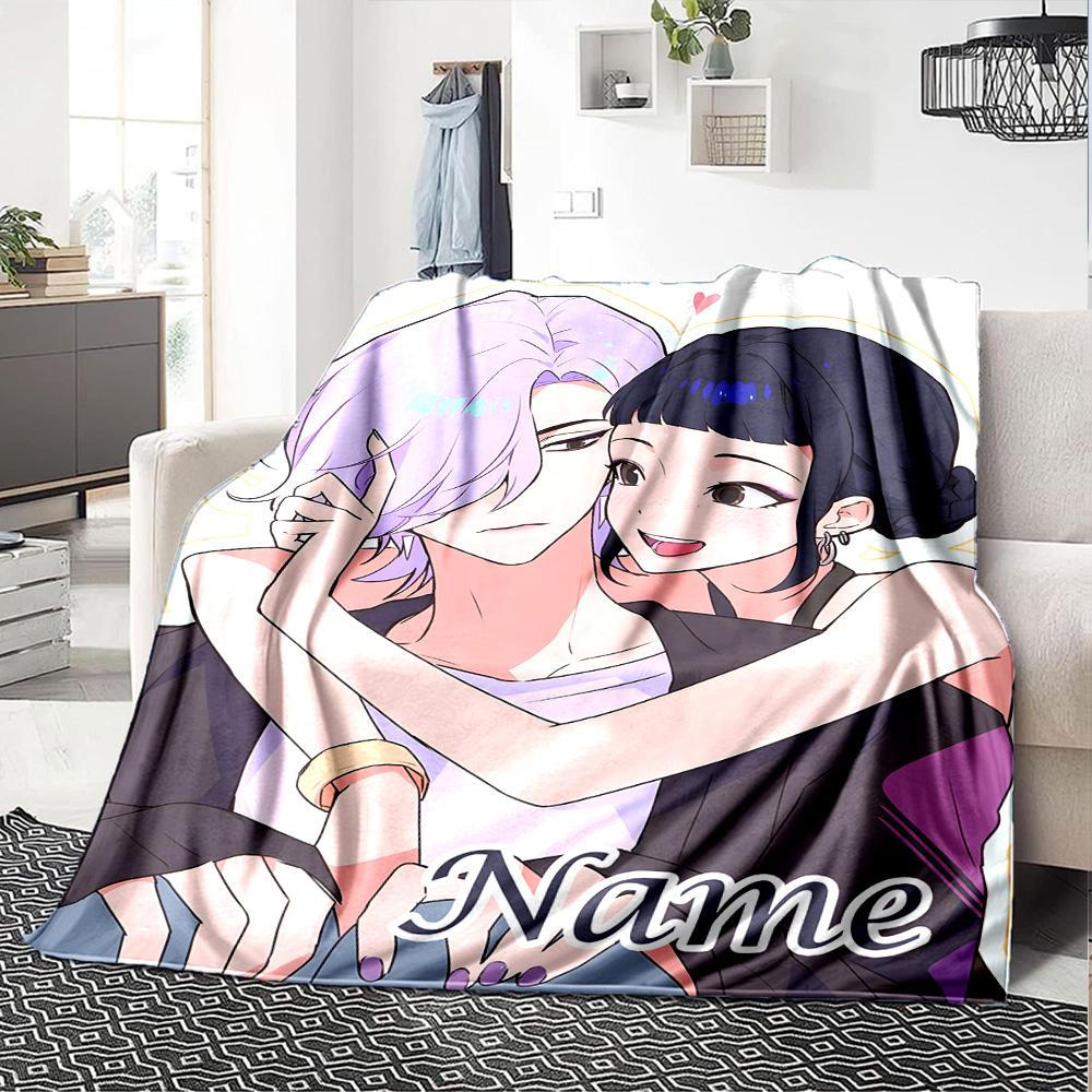Customizable KPop Demon Hunters46 Throw Blanket – Personalized Name, All-Season Cozy Snug Blanket, Machine Washable, Personalized Blanket