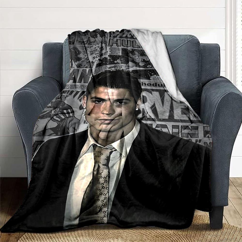 Football Celebration Moment printed flannel breathable and warm blanket, a stylish home gift, suitable for home, office and bedspread use. 0713a6