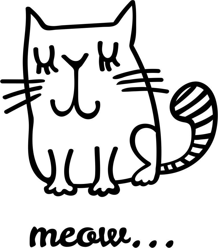 Printtoo Meow Text mit Katze Design Tagebuch Karte Quadrat Holz Stempel Block-2 x 2