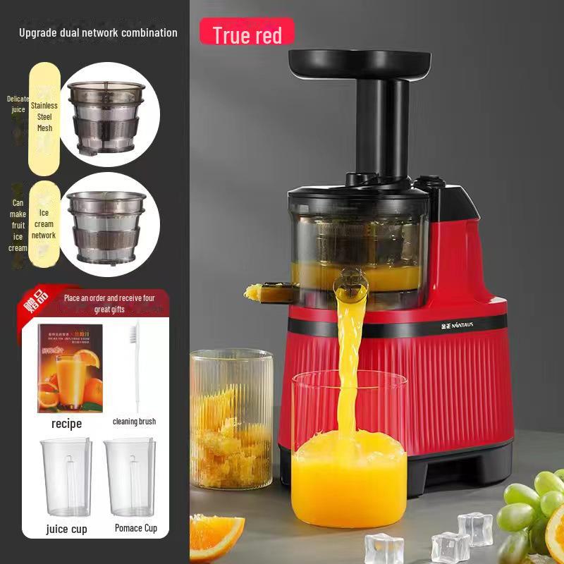 Stainless Steel Juicer with Juice and Pulp Separation - Home Automatic, Large and Small Caliber, Gift Option