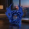 Small Decorative Wreath 3D Creative Dragon Ornament, Realistic Detailed Round Shaped Decor, Holiday Stylish Desktop Ornament for Home Indoor,