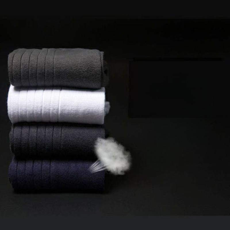 5 Pairs of Men's Mid-calf Socks, Odor-proof, Breathable and Sweat-absorbing, Vertical Long Socks for Autumn and Winter Sports