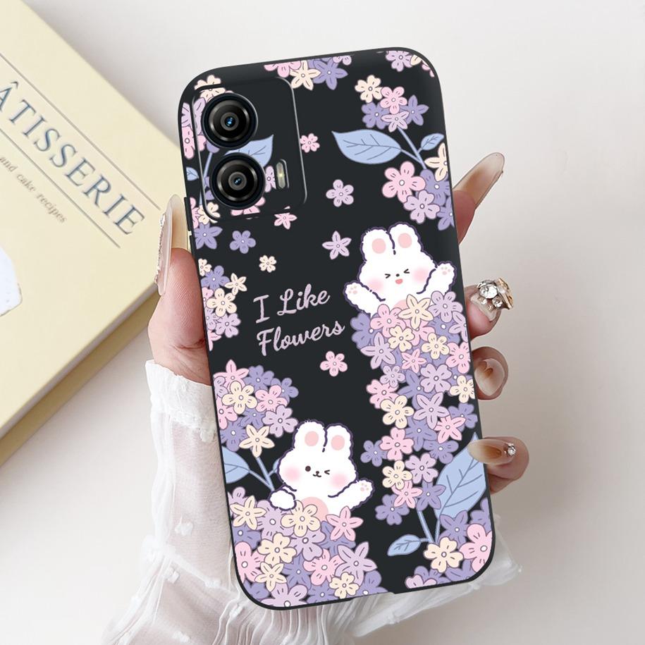 Shockproof Case For Motorola Moto G53 G73 5G Cover Cute Cactus Rabbit Cartoon Soft Silicone Matte Funda For MotoG53 MotoG73 Capa