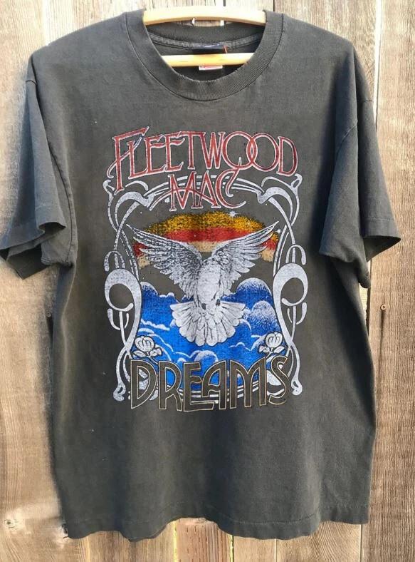 Fleetwood Mac Dreams rock band short sleeve charcoal color T shirt S-5XL