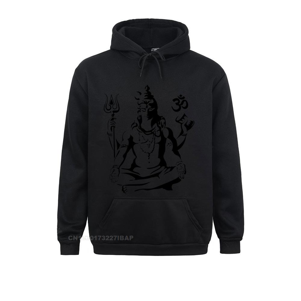 Lord Shiva Sketch Hoodie Men Long Sleeve Stylish Crewneck Cotton Clothes Travel Harajuku Hoodies For Men