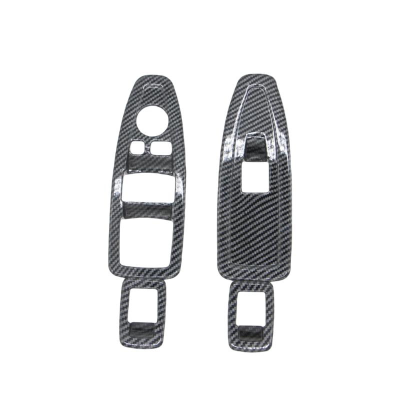 ABS Carbon Fiber Finish Window Switch Panel Cover Trim Suitable for 3GT F20 F30 F31 F32 F34 F36 Car Interior Enhancement