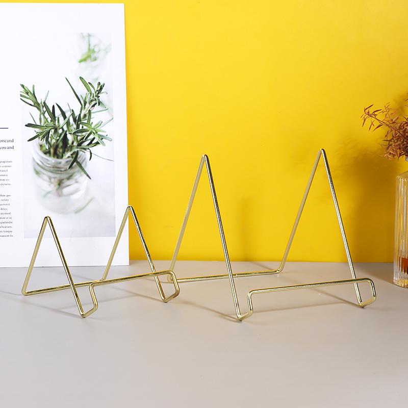 Black Gold Holder Metal Desktop Display Stand Storage Shelf For CD LP Vinyl Record EP